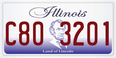IL license plate C803201