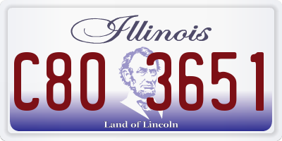 IL license plate C803651