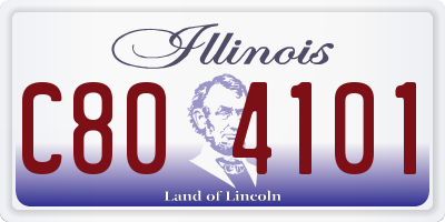 IL license plate C804101