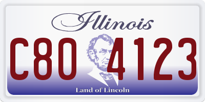 IL license plate C804123