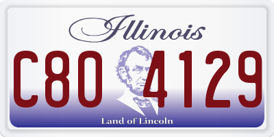 IL license plate C804129