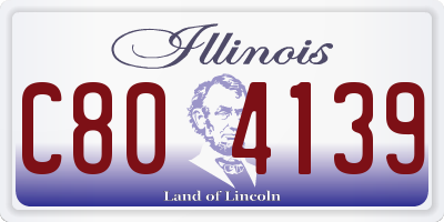 IL license plate C804139
