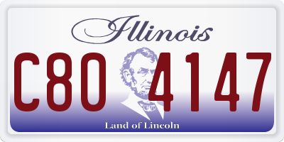 IL license plate C804147