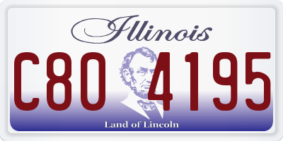 IL license plate C804195