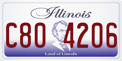 IL license plate C804206