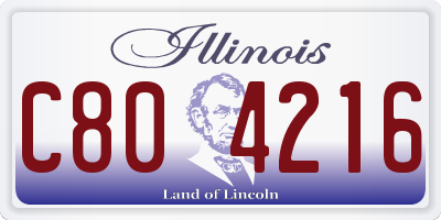 IL license plate C804216