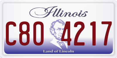 IL license plate C804217