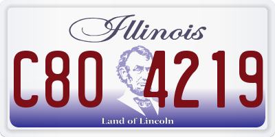 IL license plate C804219