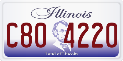 IL license plate C804220