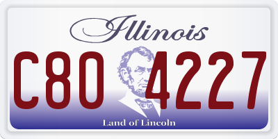 IL license plate C804227