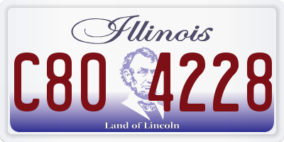 IL license plate C804228