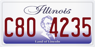 IL license plate C804235