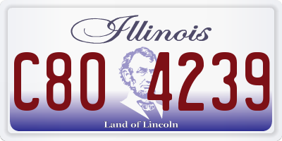 IL license plate C804239