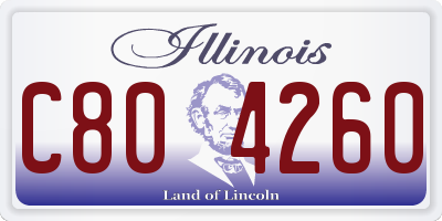 IL license plate C804260
