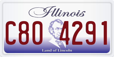 IL license plate C804291