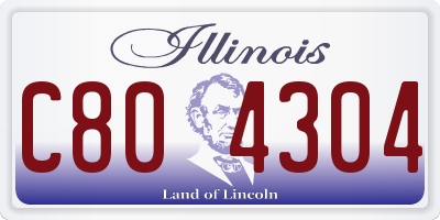 IL license plate C804304