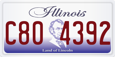 IL license plate C804392