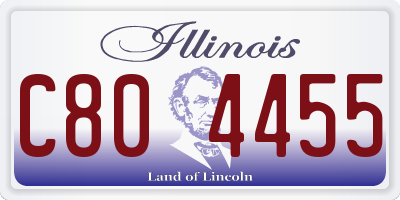 IL license plate C804455