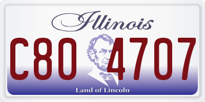 IL license plate C804707