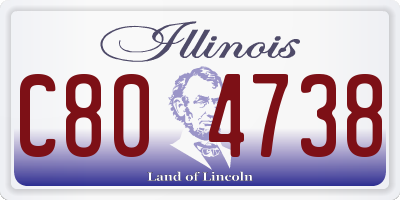 IL license plate C804738