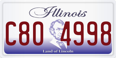 IL license plate C804998