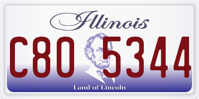 IL license plate C805344