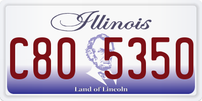 IL license plate C805350