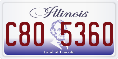IL license plate C805360