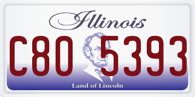 IL license plate C805393
