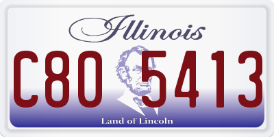 IL license plate C805413