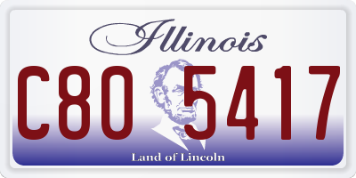 IL license plate C805417