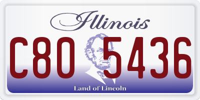 IL license plate C805436