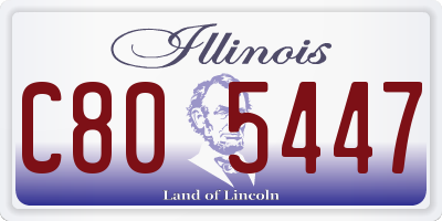 IL license plate C805447