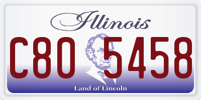 IL license plate C805458