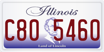 IL license plate C805460