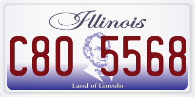 IL license plate C805568