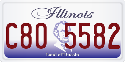 IL license plate C805582