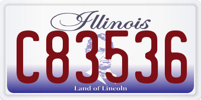 IL license plate C83536