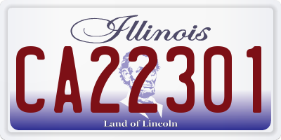 IL license plate CA22301