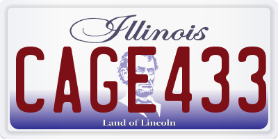 IL license plate CAGE433