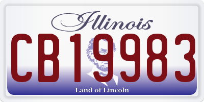 IL license plate CB19983