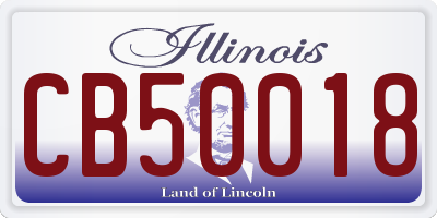 IL license plate CB50018