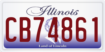 IL license plate CB74861