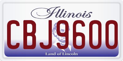 IL license plate CBJ9600