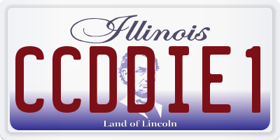 IL license plate CCDDIE1