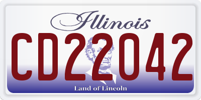 IL license plate CD22042