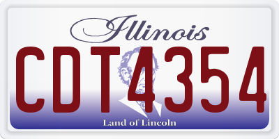 IL license plate CDT4354