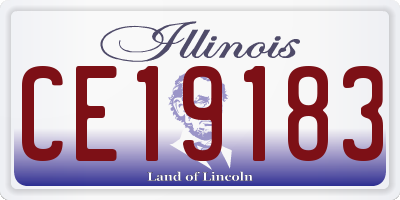 IL license plate CE19183