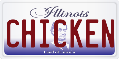 IL license plate CHICKEN