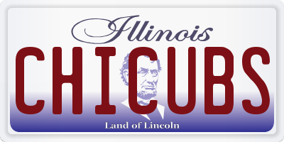 IL license plate CHICUBS